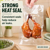 Sacs sous vide personnalisés imprimés, durables, en nylon PA PE composite, 160 microns, pochettes thermoscellables, pour supermarché, stockage alimentaire, viande fraîche