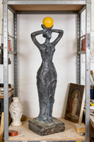 Sculpture de corps humain en céramique abstraite moderne de grande taille personnalisée pour la décoration de la maison et du bureau