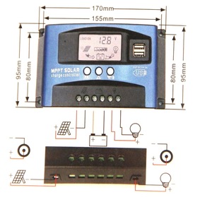 MPPT <b>Solar</b> <b>Charge</b> <b>Controller</b> 30A 40A 50A 60A 100A LCD Display USB Output - Product Image 5