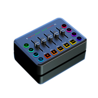 F9 Studio de Production Podcast Tout-en-Un 3,5 mm avec Table de Mixage Audio et Microphone pour Streaming en Direct sur PC, Smartphone et Ordinateur de Bureau