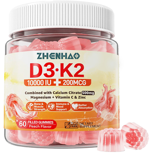 Vegan Vitamin D3 + K2 bổ sung canxi và magiê không đường cho phụ nữ mang thai - Product Image 1