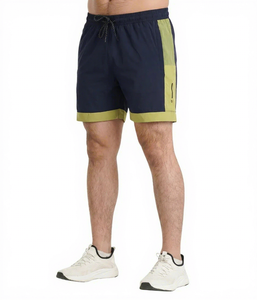 Pantalones Cortos Deportivos para Hombre con Cordón Ajustable, de Secado Rápido, Diseño Sólido, Cintura Alta, Venta al por Mayor, de Tela Satinada Ecológica - Product Image 3