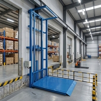 Ascenseur de fret hydraulique certifié CE pour entrepôt, élévateur vertical de marchandises avec capacité de charge de 1 à 20 tonnes, commande électrique à distance