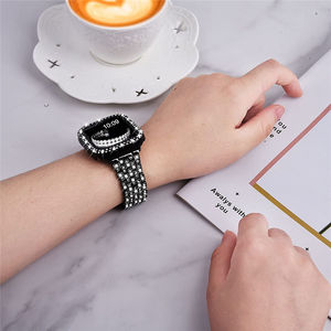 Bijoux pour femmes étui en diamant + <span class=keywords><strong>bracelet</strong></span> pour <span class=keywords><strong>Apple</strong></span> <span class=keywords><strong>Watch</strong></span> <span class=keywords><strong>SE</strong></span> 7 41/45mm 40/44mm 38/42mm <span class=keywords><strong>Bracelet</strong></span> de couverture en métal pour iWatch 8 Band Series - Product Image 5