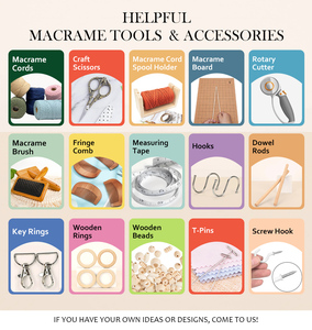 Tự làm <span class=keywords><strong>macrame</strong></span> Starter Kit cho người lớn người mới bắt đầu làm Kit Set với video hướng dẫn DIY <span class=keywords><strong>macrame</strong></span> Kit Quà Tặng - Product Image 6