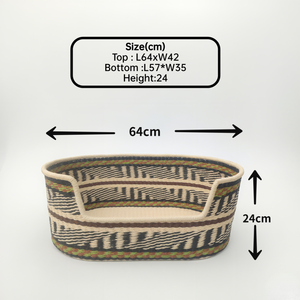 Handgefertigte Haustierbetten aus Papierseil und Katzenhäuser aus Seegras – Umweltfreundlicher Hundekorb für die Heimdekoration - Product Image 4