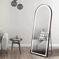 Miroir de Salon Intelligent Tactile Grande Taille 3 Couleurs, Pleine Longueur, Cadre, Sur Pied, Corps Entier, Éclairage LED, Vente Directe Usine