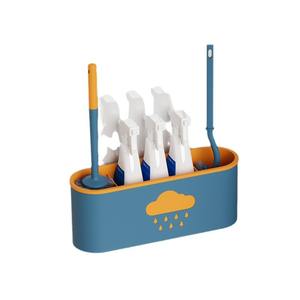 Organizador de herramientas con botellas de spray y soporte para cepillos para la organización del baño, diseño azul y naranja - Product Image 1