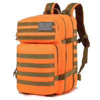 Mochila Táctica Oxford de Alta Calidad 45L con Bolsa Molle, Mochila de Asalto para Camping y Senderismo, Transpirable, Duradera y con Cremallera