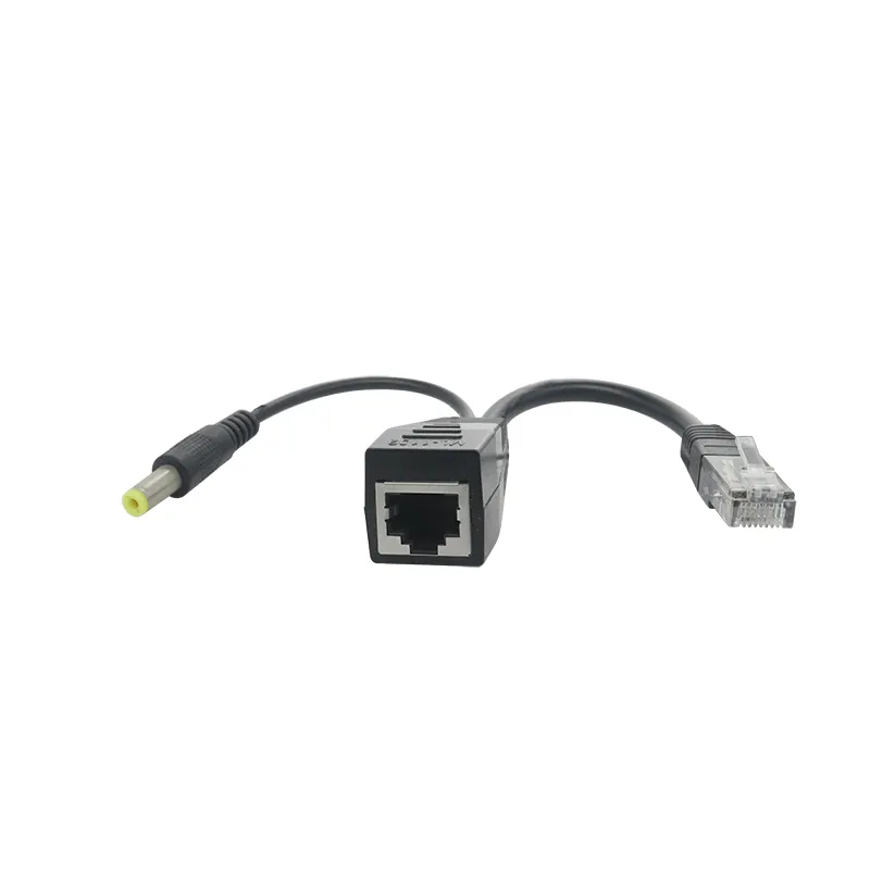 सीसीटीवी कैमरा POE ईथरनेट पर बिजली फाड़नेवाला केबल 5.5x2.1mm डीसी और RJ45 CAT6 एफओबी संदर्भ