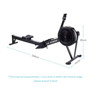 Rameur d'intérieur portable avec écran LCD, roues de transport, résistance réglable, pour entraînement cardio à domicile et fitness - Product Image 6