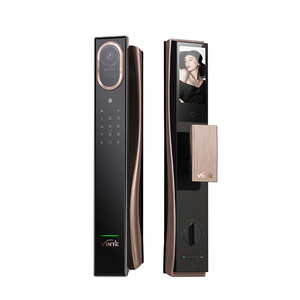 Serrure intelligente Tuya App avec appel vidéo en temps réel, stockage cloud, empreinte digitale et serrure numérique, reconnaissance faciale 3D, compatible avec les portes en bois - Product Image 1