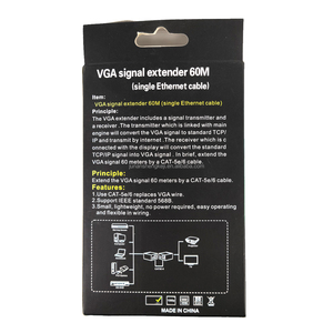 Extenseur de signal VGA vers <span class=keywords><strong>RJ45</strong></span> 60M, <span class=keywords><strong>amplificateur</strong></span>, convertisseur, câble <span class=keywords><strong>Ethernet</strong></span> CAT-5E/6, émetteur et récepteur pour moniteur - Product Image 6