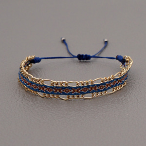 Bracelet en tissu fait main, ethnique, tissé, perlé, de bonne qualité, bracelet pour femmes, bracelets mexicains - Product Image 4