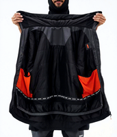 Blouson d'hiver sportif à capuche pour homme, en polaire, imperméable, coupe-vent, respirant, grande taille, avec logo frontal, fermeture éclair, service OEM