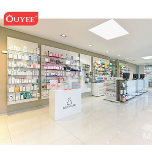 ชั้นวางหน้าร้านยาออกแบบตกแต่งภายในดีไซน์เคาน์เตอร์สำหรับร้านขายยาดีไซน์เฟอร์นิเจอร์ - Product Image 2