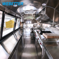 Camion de restauration WEBETTER UL/COC personnalisé pour glaces, café, poulet rôti, pizzas, kebabs, burgers, avec cuisine complète