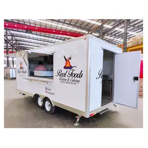 Towable Food Trailer Mobile Kitchen Spain Food Churros Pizza BBQ Taco Food Trailer for Sale