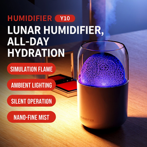 Humidificateur ultrasonique Volcano 80mL/h, diffuseur d'arômes portable à nano-brume, lumière LED - Product Image 3