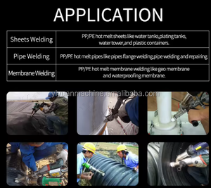 Máquina automática de soldadura por extrusión de revestimiento de piscina de polietileno HDPE de PVC de 800W para revestimiento de Geomembrana impermeable con pistola de termofusión - Product Image 4