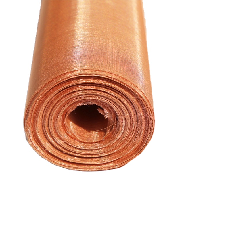 Медная плетеная проволочная сетка высокого качества 250 сетчатая ткань красная хорошая производительность износ квадратный материал фильтр оригинальный рулон типа