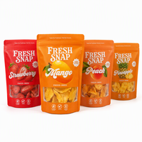 Fruits secs lyophilisés : Framboise, Pêche, Melon, Mangue, Mûre, Figue, Banane, Fraise – Sachet refermable avec fenêtre