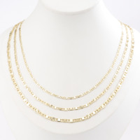 Collier clavicule délicat en laiton plaqué or 14 carats pour femmes, motif Cadena Oro Laminado, chaîne en forme de nez de cochon, vente en gros de bijoux CM