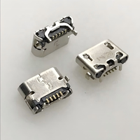 Connecteur Micro USB 5 broches femelle SMT à montage en surface pour la charge et les données