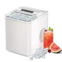 Machine à glaçons portable de comptoir, 9 glaçons en 6 minutes, 26,6 lb en 24h, autonettoyante, avec poignée, panier et pelle, pour la maison
