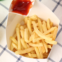 Emballage alimentaire pliable jetable Offre Spéciale Frites à emporter Boîte à collation Conteneur d'emballage