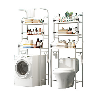 Bathroom Storage Rack 5 Tier Freestanding Corner <b>Shelf</b> For Toilet Sink Washing Machine - Product Image 4