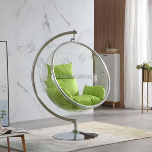 Chaise suspendue de jardin en acier inoxydable et acrylique transparent, style bulle, pour salon - Offre spéciale - Product Image 5