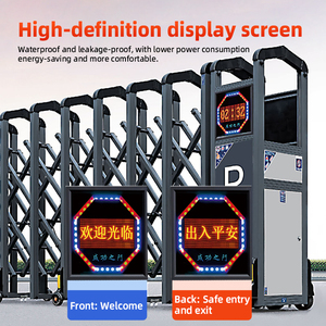 Puerta Automática Retráctil Eléctrica <span class=keywords><strong>de</strong></span> Aleación <span class=keywords><strong>de</strong></span> Aluminio para Uso en Exteriores con Control Remoto, Diseño Moderno para Escuelas y <span class=keywords><strong>Empresas</strong></span> - Product Image 4