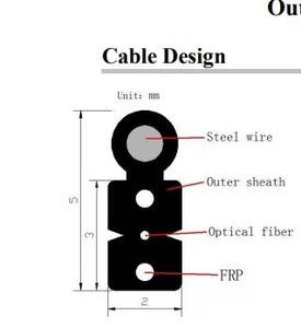 Cable de Fibra Óptica para Exteriores GJYXCH GJYXFCH, Autoportante, con Conductor de Cobre, 1 Núcleo, G657A2, Venta al Por Mayor de Fábrica - Product Image 2