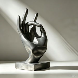 Escultura de Mano en Forma de BZY <span class=keywords><strong>OK</strong></span>, Tamaño Personalizable, Versión para Exteriores o de Mesa, Perfecta para Decoración del Hogar, Estatua de Resina - Product Image 3