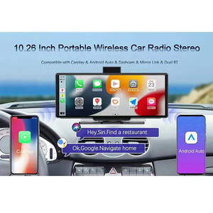 2025 phong cách mới 10.26 inch <span class=keywords><strong>Navigation</strong></span> Stereo Android Auto <span class=keywords><strong>Car</strong></span> đài phát thanh không dây Carplay Dash Cam <span class=keywords><strong>DVD</strong></span> Player - Product Image 3