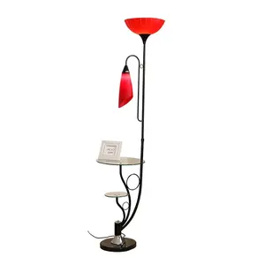 Groothandel Industriële Grote Hoek Licht E27 Klassieke Bloemvorm Floor Lamp Met Glas Lade