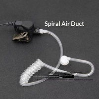 Walkie-talkie Eksternal 3.5mm Single-Ear Air-Tube Earphone-In-Ear Headphone untuk R7 Mic PTT Speaker Hanya untuk Mendengarkan
