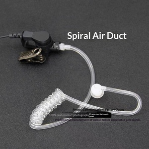 Auricolare esterno a tubo acustico da 3,5 mm per walkie-talkie, con microfono PTT e altoparlante, solo per ascolto (compatibile con R7) - Product Image 5