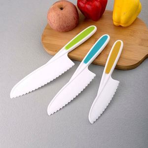 Kids Eco-friendly Durable Ambidextrous <b>Plastic</b> <b>Kitchen</b> Knife Set OEM & ODM with Multi-Purpose Vegetable & Fruit Knives - Product Image 4