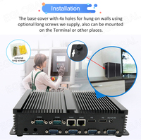 Mini pc industriel robuste Intel, carte SIM double lan, processeur Intel c-sheron 2955U, 4G, économique