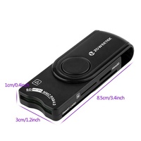 Lector/Grabador de Tarjetas Todo en Uno ZOWEETEK SD TF M2 MS ATM IC ID SIM, Compatible con ISO 7816, Certificado por USB CE FCC