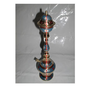 Cachimbas de latón grabadas de lujo Blue Antiqui con acabado de laca para restaurante o Bar Lounge suministros al por mayor - Product Image 1
