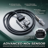 Sensor de NOx de Alta Resistencia 12V 0101536928 5WK97336A para Freightliner Cascadia Detroit DD15 Sistema SCR con 12 Meses de Garantía