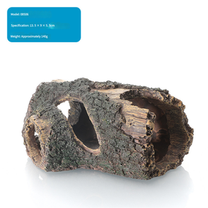 Decorazione per <span class=keywords><strong>Acquario</strong></span> in Resina Ecologica, Stile Classico Moderno, Simulazione Legno, Grotte Nascondiglio per Piccoli Rettili, <span class=keywords><strong>Tartarughe</strong></span>, Pesci Betta - Product Image 1
