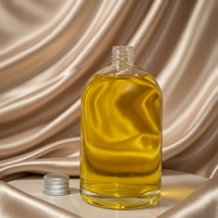 Bouteille en verre plate ronde transparente vide avec bouchon à vis en aluminium pour l'emballage de spiritueux, d'huiles essentielles et de cosmétiques – Vente en gros usine
