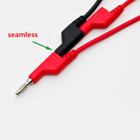Câble de haut-parleur de 25 cm, 18 AWG, couleur noir et rouge, connecteur empilable, fiche banane de 4 mm