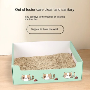 Bac à litière pliable écologique pour <span class=keywords><strong>chat</strong></span>, grande capacité, toilettes jetables en <span class=keywords><strong>papier</strong></span>, facile d'entretien, nouveau design transfrontalier - Product Image 3