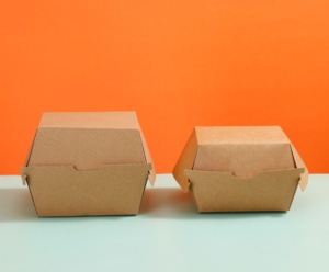 Caja de Entrega de Hamburguesas Negra con Impresión Personalizada, Ecológica, Biodegradable, de Grado Alimenticio, Resistente al Aceite, Desechable, para Llevar - Product Image 3