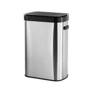 Newly Smart Sensor dustbin touch free trash bin kitchen Stainless steel rubbish collect plastic lid